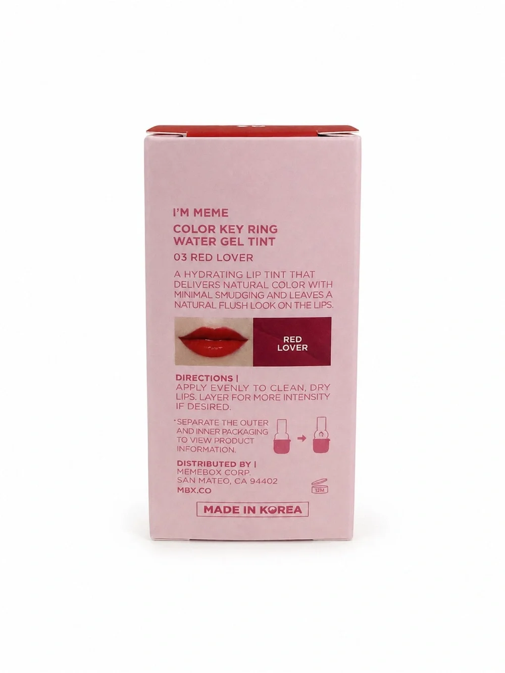Meme Water Gel Tint in Red and Teal
